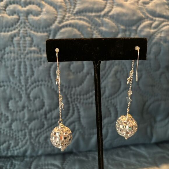 NEW Iron Orchid Studio
Stars & Disco Ball Silver Tone Earrings - Picture 8 of 9